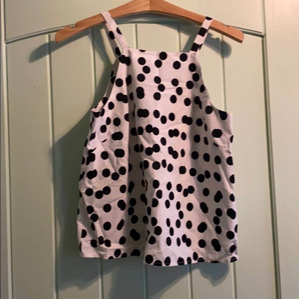 Dusen Dusen cotton polka dot swing tank